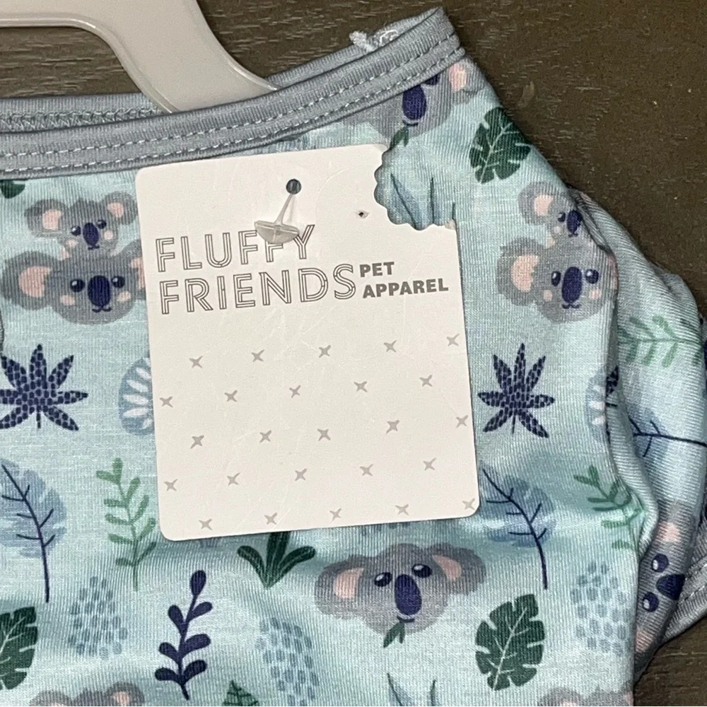 Fluffy Friends Pet Apparel Blue Koala Night Gown Clothes NWT Pet Medium